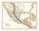 Vintage Map of Mexico & Guatemala 1832