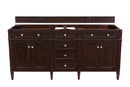 James Martin Brittany 72" Double Bathroom Vanity, Burnished Mahogany
