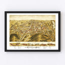 Vintage Map of Rockville, Connecticut 1877