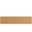 TV Stand With Storage & Cable Holes - Natural Wood