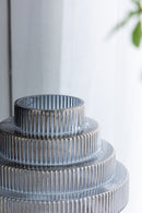 Multi-Tiered Geometric Vase with Smoked Glass Finish by HouseOfZazla