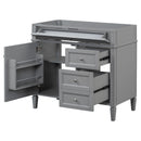 Bathroom Vanity With 2 Drawers And Tip-Out Drawer, Storage Cabinet by HouseOfZazla