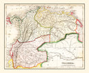 Vintage Map of Colombia 1832
