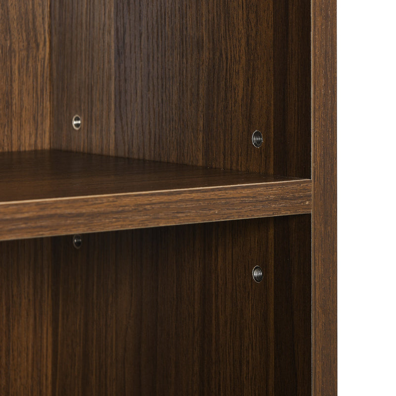 8-Tier Media Tower Rack, CD DVD Slim Storage Cabinet with Adjustable Shelves, Tall Narrow Bookcase Display Bookshelf for Home Office,Multi-functional double-decker bookcase