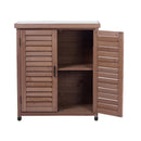Potting Bench With Storage Cabinet And Metal Table Top For Outdoor