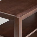 2-Tier Solid Wood Shoe Bench
