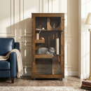 Basia Indoor Rubber Wood Cat Cabinet