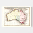 Vintage Map of Australia 1832