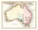Vintage Map of Australia 1832