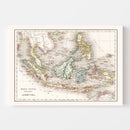 Vintage Map of Indonesia, Malaysia & Philippines 1832