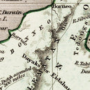 Vintage Map of Indonesia, Malaysia & Philippines 1832