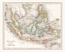 Vintage Map of Indonesia, Malaysia & Philippines 1832