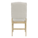 5-Piece Retro Functional Dining Set, Round Table with a 16"W Leaf and 4 Upholstered Chairs for Dining Room and Living Room (Natural)