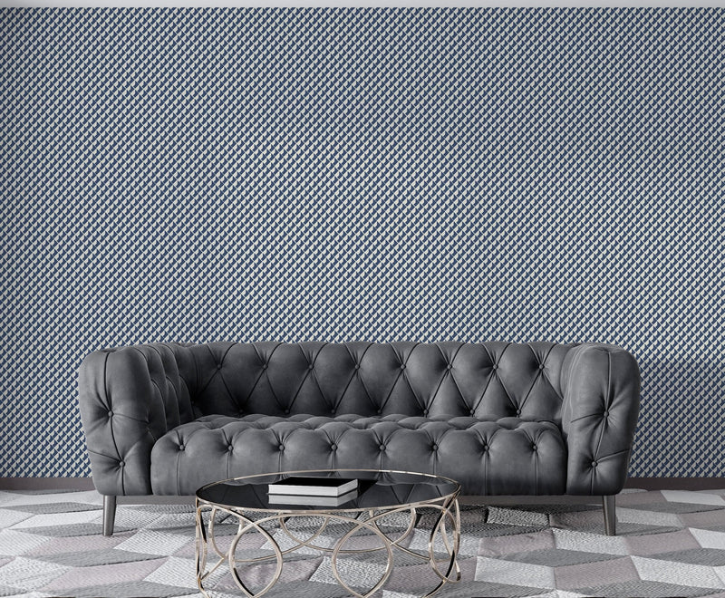 Modern Geometric Shape Pattern Wall Mural. Minimalist Mosaic Square Box Shape Bauhaus Pattern.