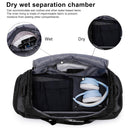 Gym Duffle Bag with Shoe Compartment & Wet Pocket 37L