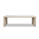 Veda - Geometric Waterfall Dining Table - White by HouseOfZazla