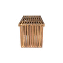 Gloaming - Outdoor Bench With Slat Design And Triangular Base