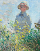Monet Painting Wall Mural. Woman with a Parasol, Madame Monet and Her Son (1875) Painting.