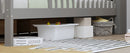 Bed With Headboard Storage Rack, 2 Under Bed Drawers, 3 Side Guardrails For Safety by HouseOfZazla