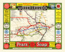 Vintage Map of London's Underground Railways 1908