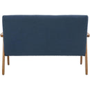 Mid-Century Modern Solid Loveseat Sofa Upholstered Linen Loveseat, 2-Seat Upholstered Loveseat Sofa Modern Couch