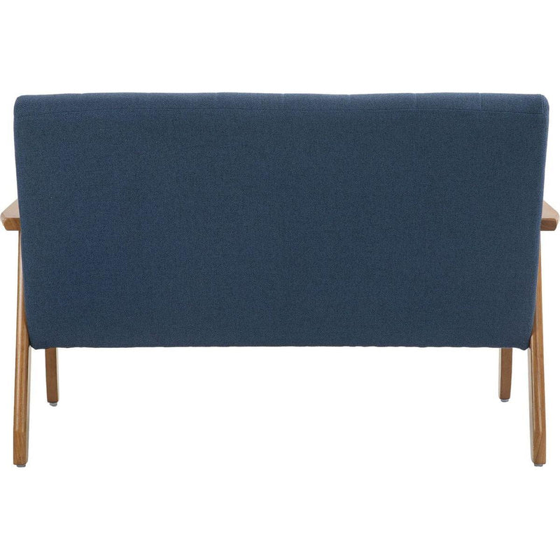 Mid-Century Modern Solid Loveseat Sofa Upholstered Linen Loveseat, 2-Seat Upholstered Loveseat Sofa Modern Couch