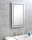 40x24 LED Lighted Bathroom Wall Mounted Mirror with High Lumen+Anti-Fog Separately Control+Dimmer Function