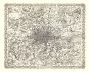Vintage Map of London, England 1886