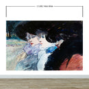 Vintage Painting, Three Women in Profile by Artist Henry Somm. Large Wall Mural / Peel and Stick Wallpaper.