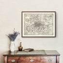 Vintage Map of London, England 1886