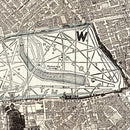 Vintage Map of London, England 1893