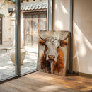 Sunset Longhorn on Weathered Wood