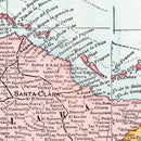 Vintage Map of Cuba 1901