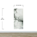 Abstract Black and White Fluid Alcohol Ink Painting Wall Mural. Peel and Stick Wallpaper.