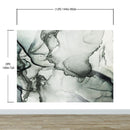 Abstract Black and White Fluid Alcohol Ink Painting Wall Mural. Peel and Stick Wallpaper.