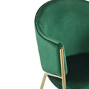 Modern Upholstered Dining Chair with Gold Metal Frame by HouseOfZazla