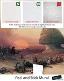 Ancient Egypt Pyramids Wall Mural. Approach of the Simoom Desert of Gizeh illustration by David Roberts.