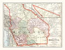 Vintage Map of Bolivia 1901