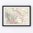 Vintage Map of Bolivia 1901