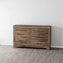 6 Drawer Wooden Dresser - Brown by HouseOfZazla