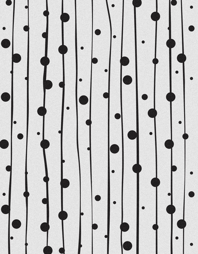 Stylish Hand-drawn Thin Vertical Lines and Dots Wall Mural Pattern. Peel and Stick Wallpaper.