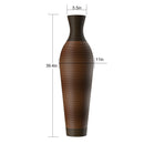 Tall Standing Designer Floor Vases With Elegant 2 Tone Finishes Ideal For Decorating Living Rooms, Bedrooms, Entryways Perfect For Decorating Your Home - Black / Gray