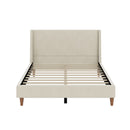 Upholstered Modern Platform Bed With Wingback Headboard by HouseOfZazla