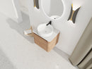 24" Wall-Mounted Bathroom Vanity With Ceramic Art Sink & Soft-Close Door by HouseOfZazla