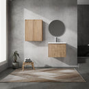 24" Wall-Mounted Bathroom Vanity With Sink and Side Cabinet