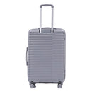 4-Piece PP Spinner Wheel Luggage Set with Cosmetic Case, Light Gray