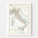 Vintage Map of Italy 1901