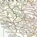 Vintage Map of Italy 1901