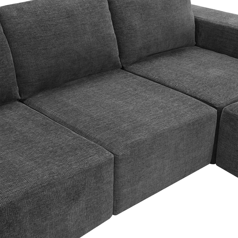 Walker Edison | Chenille Modular U-Shaped Sectional Sofa