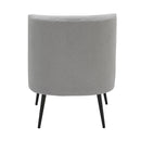 Fran - Contemporary Slipper Chair - Black / Light Gray